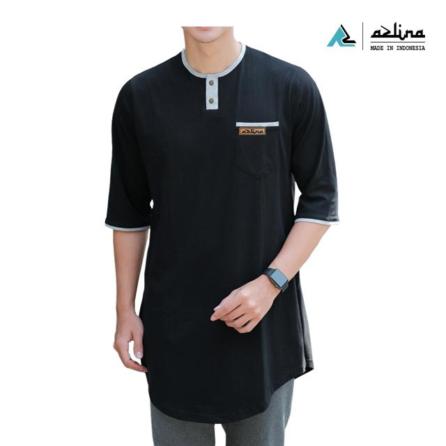 Gambar baju koko kurta pakistan dewasa bahan Cotton Combed terbaru - Hitam, M dari AzStore81 undefined Tokopedia