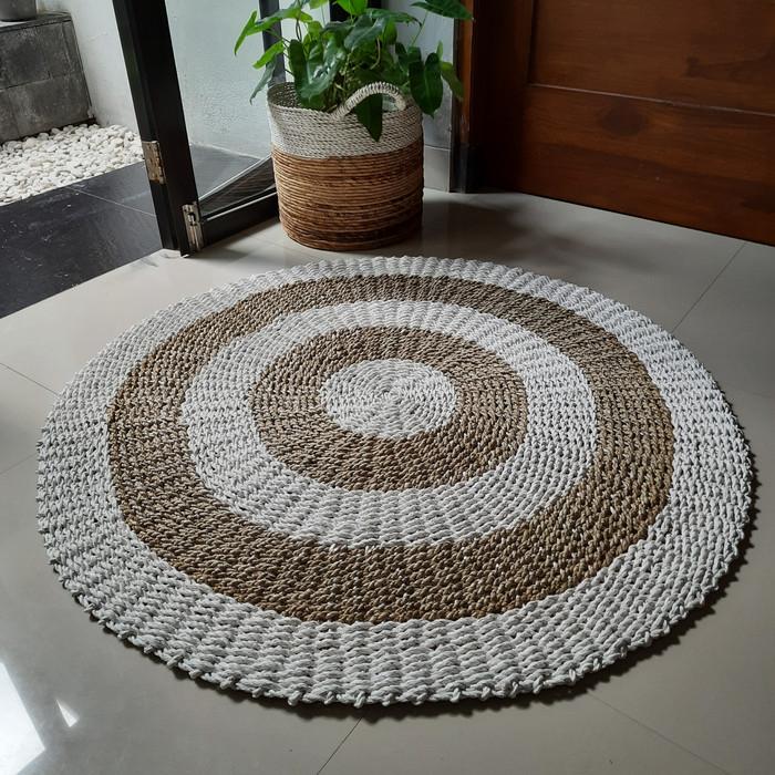 Gambar RUG / KARPET ANYAMAN SEAGRASS DIA 100cm RANDOM - Blok 5 PN 100cm dari Arimbi Kerajinan Jogja undefined Tokopedia