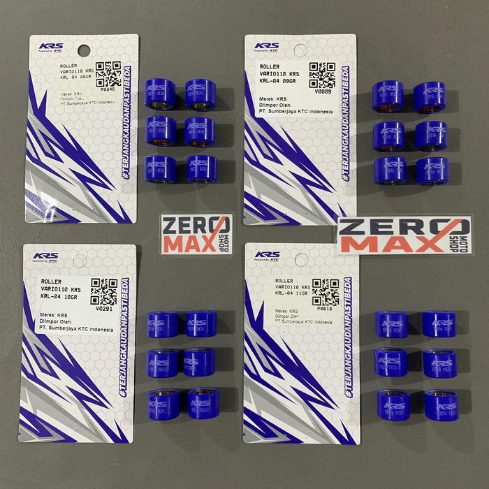 Gambar Roller CVT KRS KTC Kytaco 8gr 9gr 10gr 11gr Vario 110 Karbu Spacy FI dari ZEROMAX MOTOSHOP undefined Tokopedia