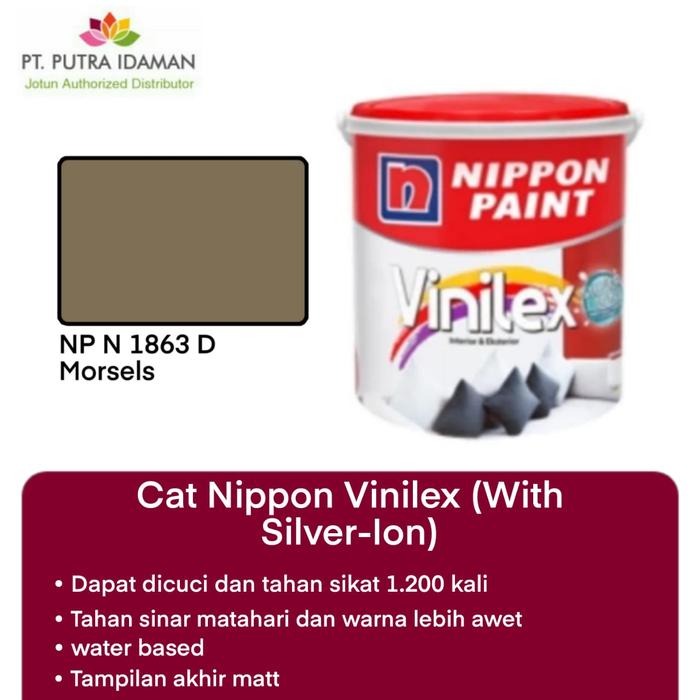 Gambar CAT INTERIOR NIPPON PAINT VINILEX 5KG - MORSELS N 1863D dari PUTRA IDAMAN JKT undefined Tokopedia