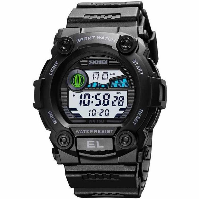 Gambar PnG. SKMEI 1633 Jam Tangan Digital Pria Rubber Diameter Besar - Hitam dari Kai-o Shop undefined Tokopedia