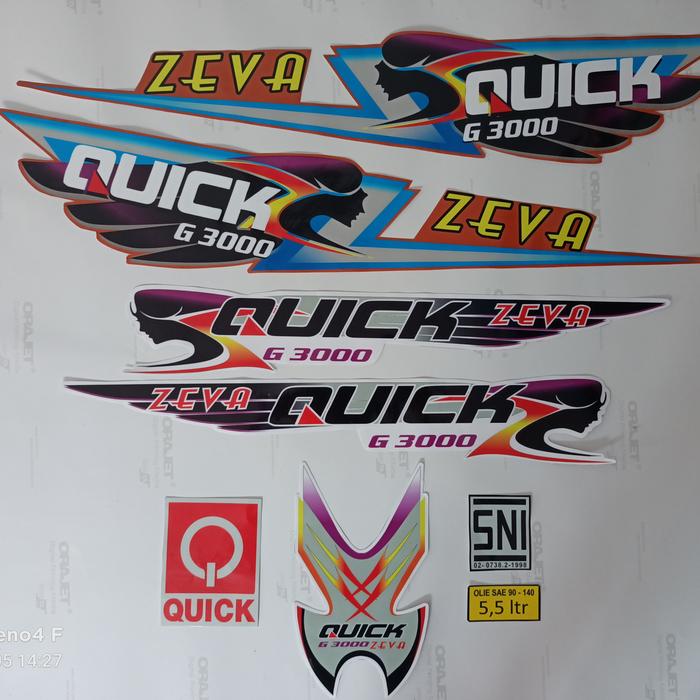 Gambar stiker zeva g3000 dari Sparpart Quick undefined Tokopedia