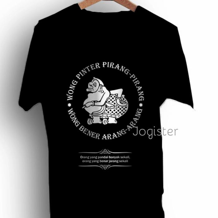 Gambar Kaos Kata Mutiara Bijak Pria Wanita Wayang Semar Murah Kwalitas Distro - Hitam, Allsize/M to L dari Jogister Jogja undefined Tokopedia