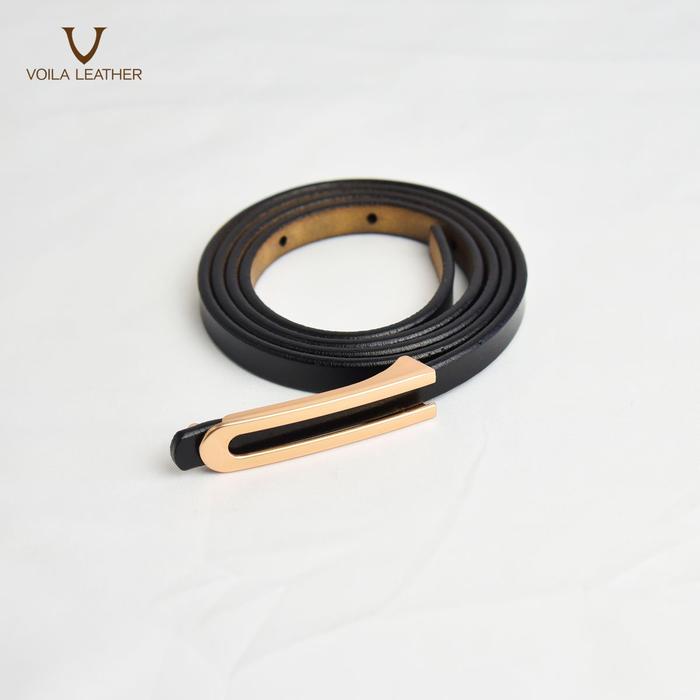 Gambar Ikat Pinggang Wanita Kulit Asli Voila Jane - Black dari Voila Leather Kota Administrasi Jakarta Pusat Tokopedia