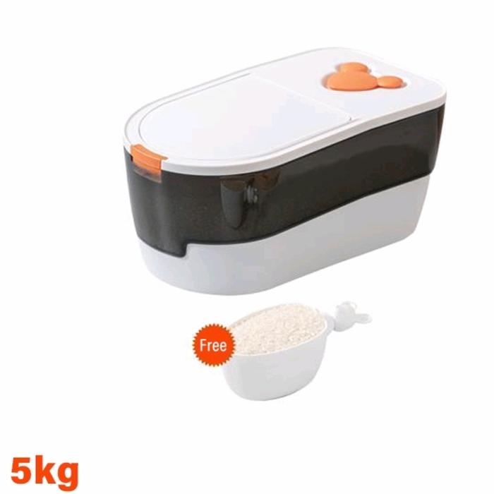 Gambar Wadah Beras/Biji2an Serbaguna dengan Sendok Kartun - 5 kg dari JCSPreloved undefined Tokopedia