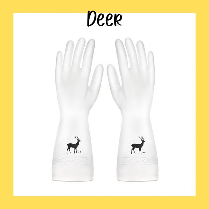 Gambar Sarung Tangan Karet Latex Tebal Anti Air Cuci Piring Baju - Deer, S dari Wonderful Blessed undefined Tokopedia