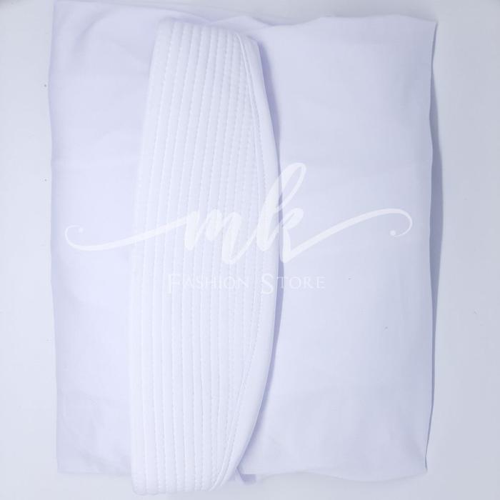 Gambar Jilbab Syari Super Jumbo Polos Instan Pet Antem Bahan Jersey Premium - Putih dari Aisira Shop undefined Tokopedia