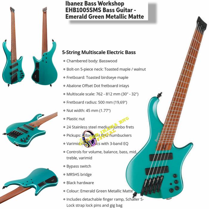Gambar BASS IBANEZ EHB1005 SMS EHB1005SMS EMM SHORT MULTI SCALE 5 STRING dari Sumber Irama ID undefined Tokopedia