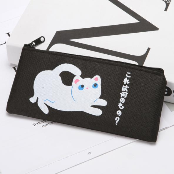 Gambar TEMPAT PENSIL MOTIF JAPANESE CUTE CAT / TEMPAT KOSMETIK CS01 - Hello Cat 1 dari d'unlimited store undefined Tokopedia