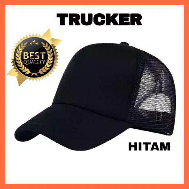 Gambar Topi trucker / topi polos / topi baseball / topi murah / topi - Hitam dari 19-store undefined Tokopedia