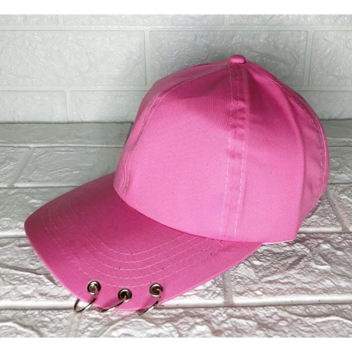 Gambar Topi anting polos / topi korea / topi polos / topi baseball original - Pink dari 19-store undefined Tokopedia