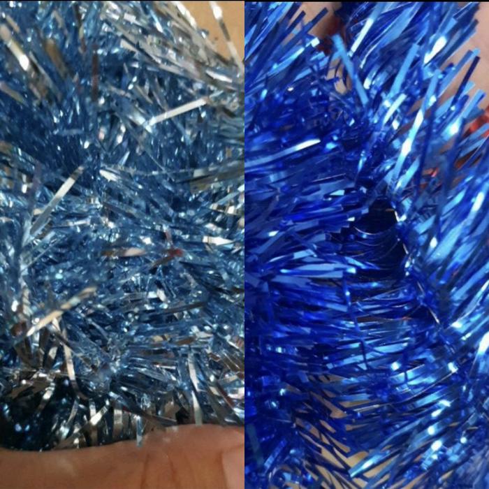 Gambar 2meter Slinger BESAR Rumbai Tensil Tinsel Metalik Garland Hiasan Natal - baby/shock blue dari AA Gift & Wrap undefined Tokopedia