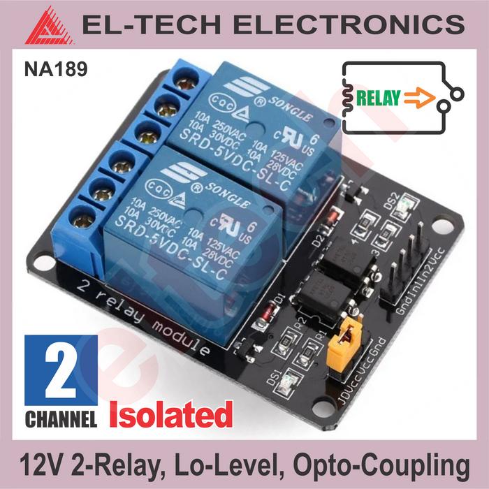 Gambar RELAY Modul Switch Isolated Opto Coupling 2 Channel 5V 12V 24V Arduino - 12V dari ELTECH online undefined Tokopedia