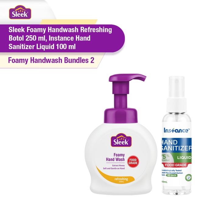 Gambar Sleek Foamy Handwash Bundles 2 + Instance Hand Sanitizer Spray 100ml dari Sleek Baby Store undefined Tokopedia