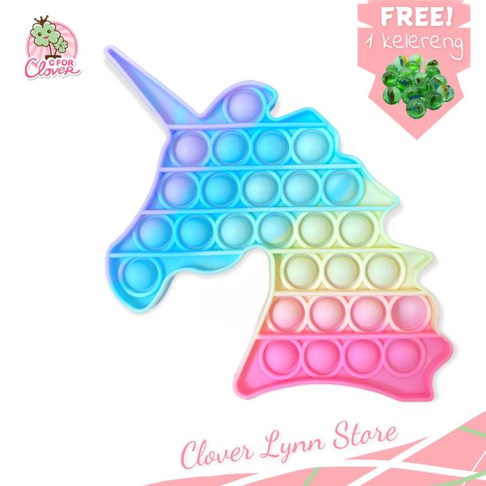 Gambar POP IT PASTEL UNICORN / popits bintang lucu meteor murah rainbow - Lolipop Premium dari Clover Lynn Store undefined 3 Tokopedia