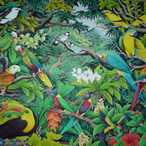 Gambar lukisan bali kanvas besar dekorasi hiasan rumah dari pratama putra ART undefined Tokopedia