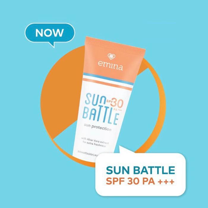 Gambar Emina Sunscreen Emina Sun Protection SPF 30 Sun Battle SPF 30 SPF 45 - SunBattleSPF30 dari Kosmetik Keliling undefined Tokopedia