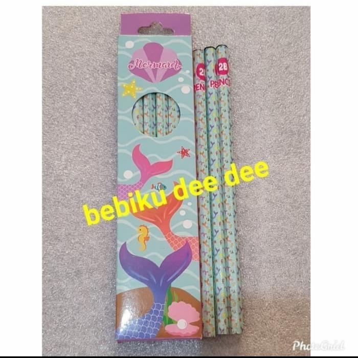 Gambar Pensil 2B/Pencil 2B/Pensil Karakter/Pensil Set/Alat Tulis Anak/Unicorn - Mermaid dari bebikudeedee undefined Tokopedia