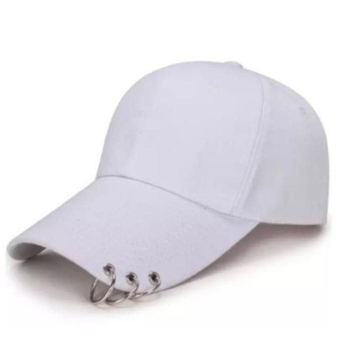 Gambar Topi anting polos / topi korea / topi polos / topi baseball original - Putih dari 19-store undefined Tokopedia