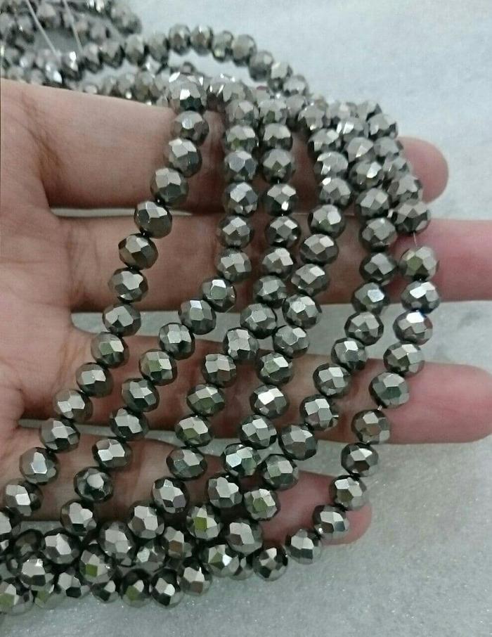 Gambar Kristal Ceko Silver Metalik Bahan Perhiasan Crystal - 4 dari Monte Grosir undefined Tokopedia