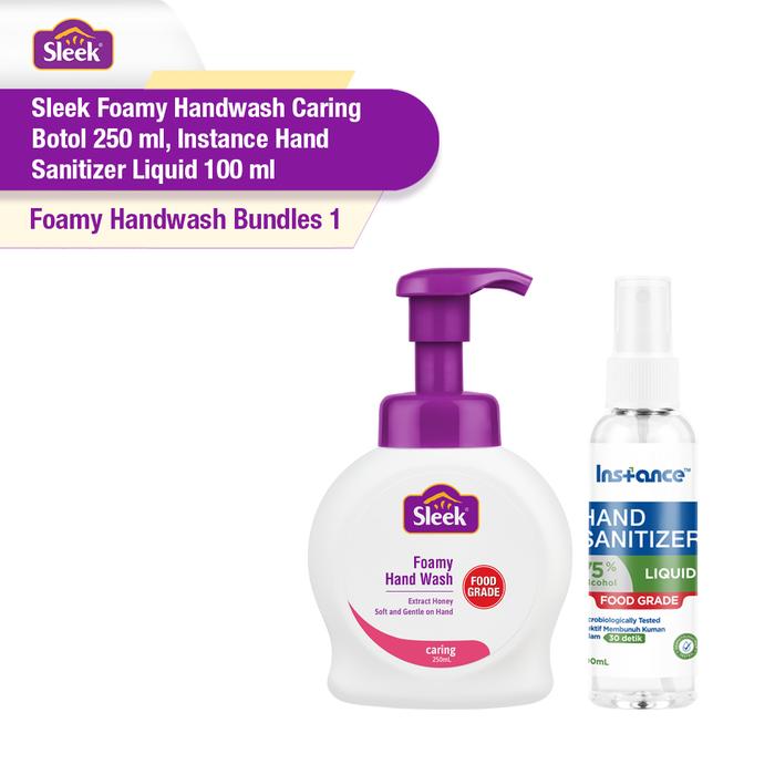 Gambar Sleek Foamy Handwash Bundles 1 + Instance Hand Sanitizer Spray 100ml dari Sleek Baby Store undefined Tokopedia
