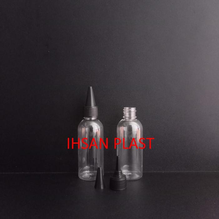 Gambar BOTOL BR 60 ML NATURAL TUTUP LANCIP - Hitam dari Ihsan Plast undefined Tokopedia