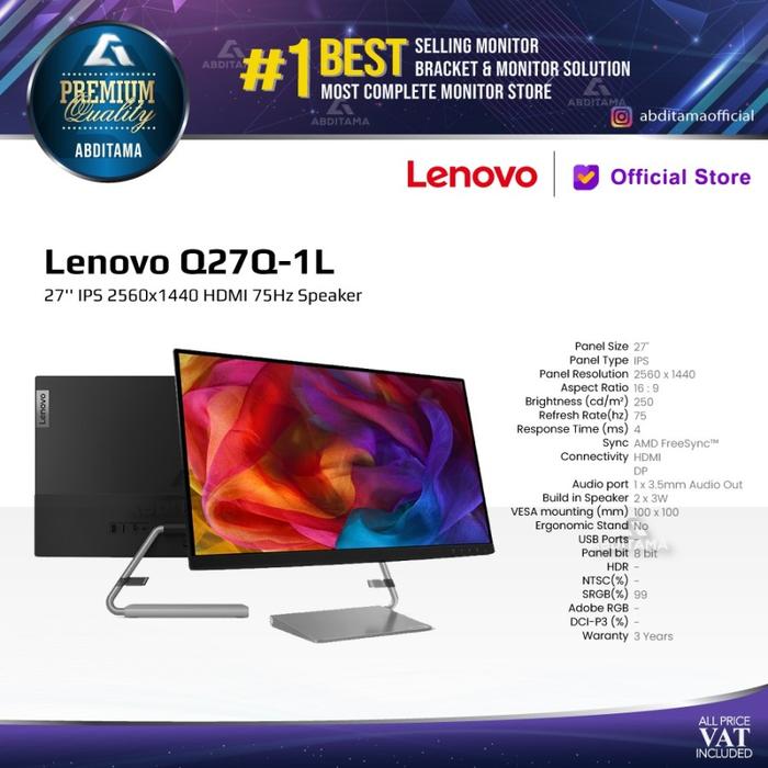 Jual Monitor LED Lenovo Q27Q Q27Q-1L 27 