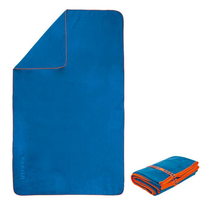 Jual Ultra Compact Microfibre Towel Nabaiji M blue handuk renang