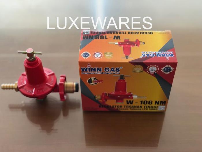 Gambar Regulator Gas LPG Tabung 50 KG, Winn Gas 108 M, Tekanan Tinggi - 106 Non Meter dari LUXEWARES undefined Tokopedia