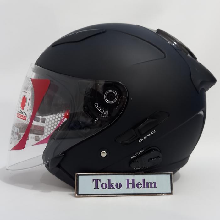 Gambar helm kyt galaxy flat R solid double visor black doff/metalic - black doff, M dari Toko Helm Jakarta undefined Tokopedia