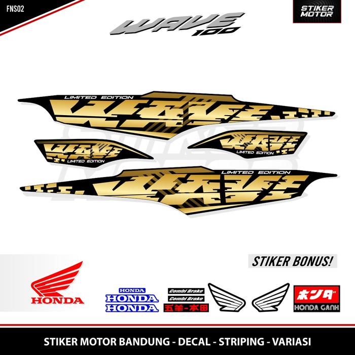 Gambar STRIPING SUPRA FIT NEW 02 STICKER WAVE 100 S STIKER FIT NEW VARIASI - Gold dari Stiker Motor Bandung undefined Tokopedia