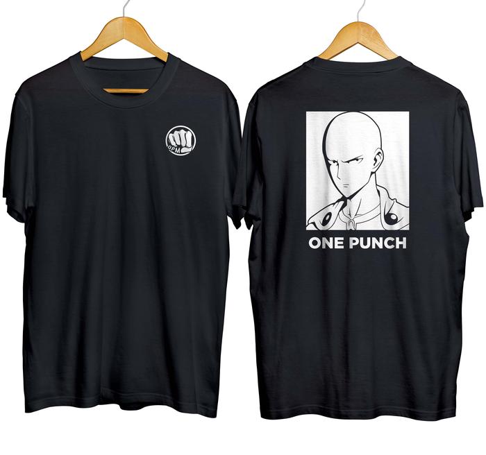 Gambar Kaos distro anime SAITAMA SERIOUS - ONE PUNCH MAN 100% - HITAM V2, XXL dari mangjapan undefined Tokopedia