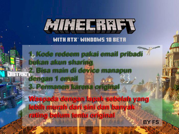 Gambar Minecraft Windows 10 Edition Original Lifetime - Base game dari PaluYou Store undefined Tokopedia
