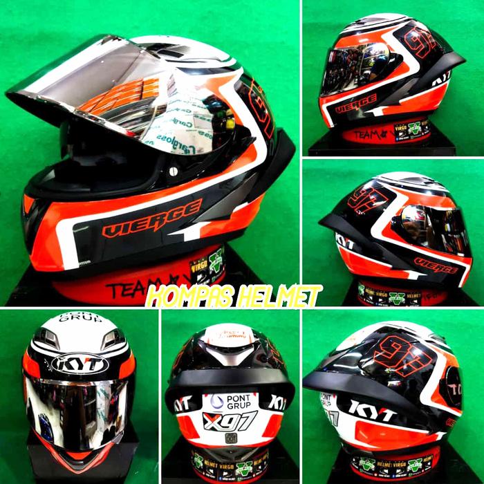 Jual HELM KYT VENDETTA XAVIER VIERGE PAKET GANTENG VISOR