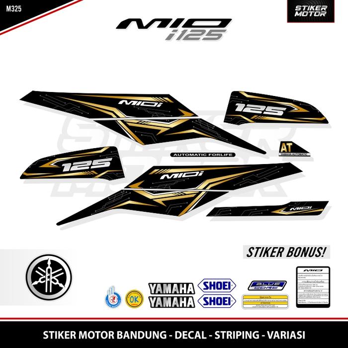 Gambar STRIPING MIO M3 25 STICKER MIO Z VARIASI STIKER MIO i125 DECAL - gold dari Stiker Motor Bandung undefined Tokopedia