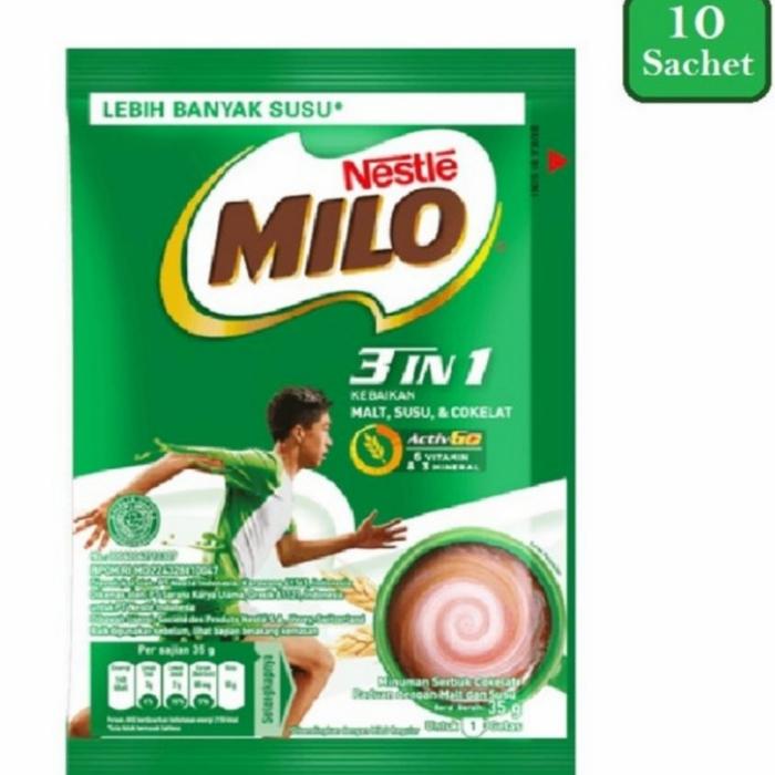 Gambar Milo sachet 22 gr dn 35 gr - Milo 3in1 35 gr dari serambioshop undefined Tokopedia