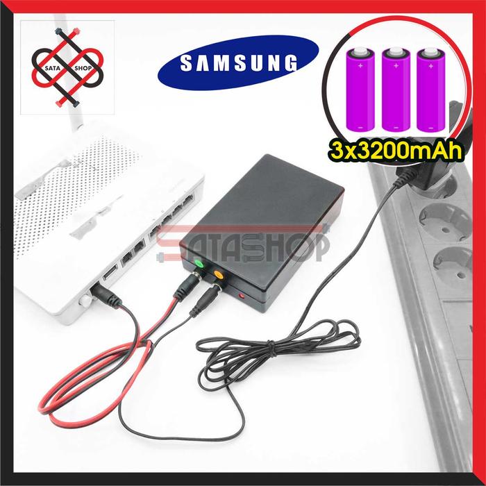 Gambar Smart Portable Mini UPS 12V 1.5a 10000mAh - Baterai Samsung 18650 - 10000mAh dari satashop.id undefined Tokopedia