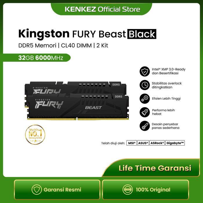 KingstonFURY 過ごせれ BEAST DDR5メモリ32gb/6000mhzX2