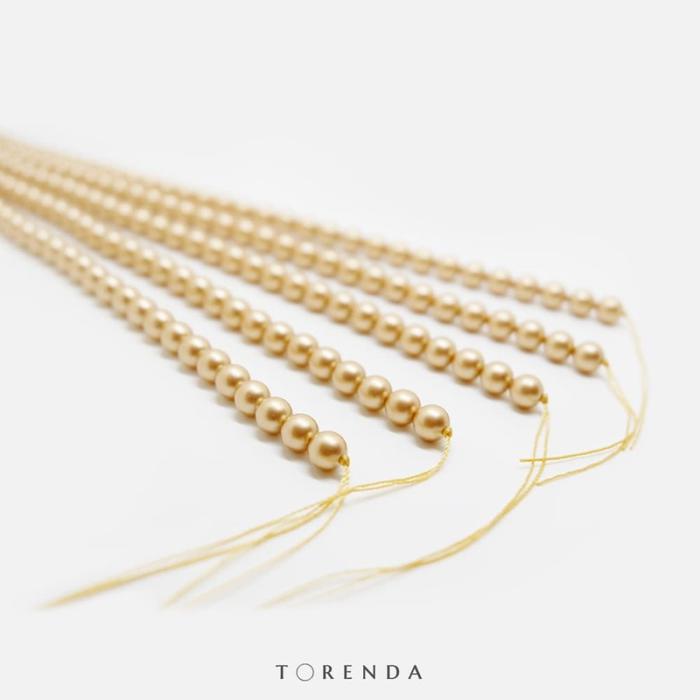 Gambar Torenda Pearl Mutiara T5810 Payet Jahit 4mm - Varian Warna/PCS - Vintage Gold dari Torenda undefined Tokopedia