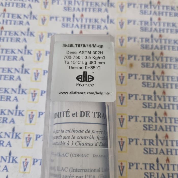 Gambar ASTM hydrometer with thermometer in body,termohidrometer allafrance - ASTM 700-750 dari hargapass1 undefined Tokopedia