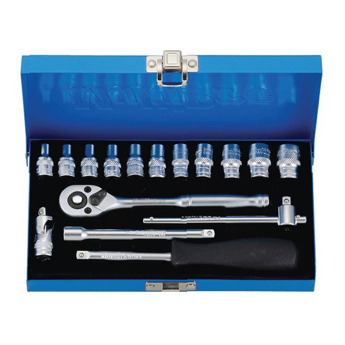 Gambar MULTIPRO KUNCI SOK SET SOCKET SET 1/4"DR. 17PCS 6PT (TW) dari HSG Tools undefined Tokopedia