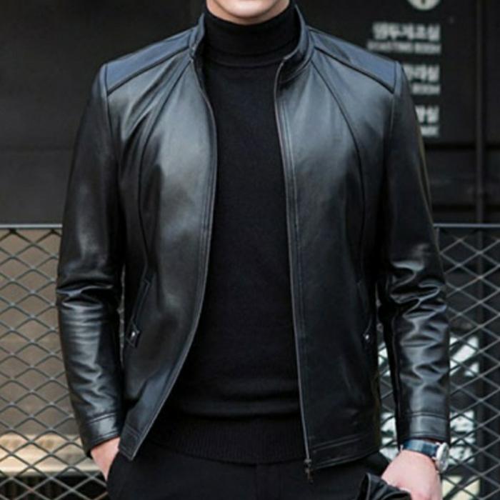 Gambar jaket kulit domba asli Garut style turtle neck - Hitam, XXL dari arsyila leather undefined Tokopedia