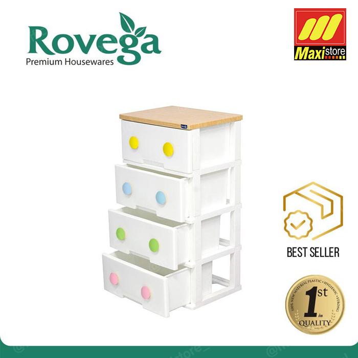 Gambar ROVEGA Lemari Laci Serba Guna 4 Susun CTR-437 - Maxistore dari Maxi Store Makassar undefined Tokopedia