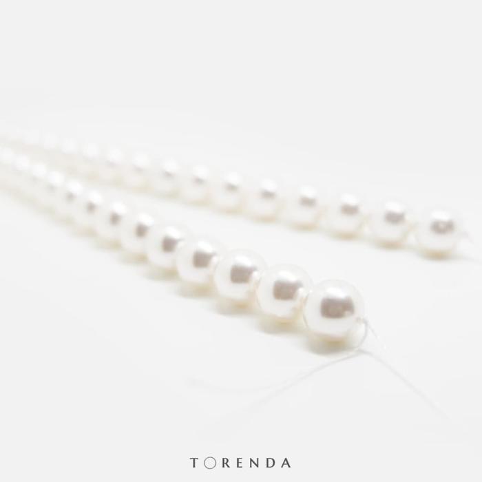 Gambar Torenda Pearl Mutiara T5810 Payet Jahit 4mm - Varian Warna/PCS - White dari Torenda undefined Tokopedia