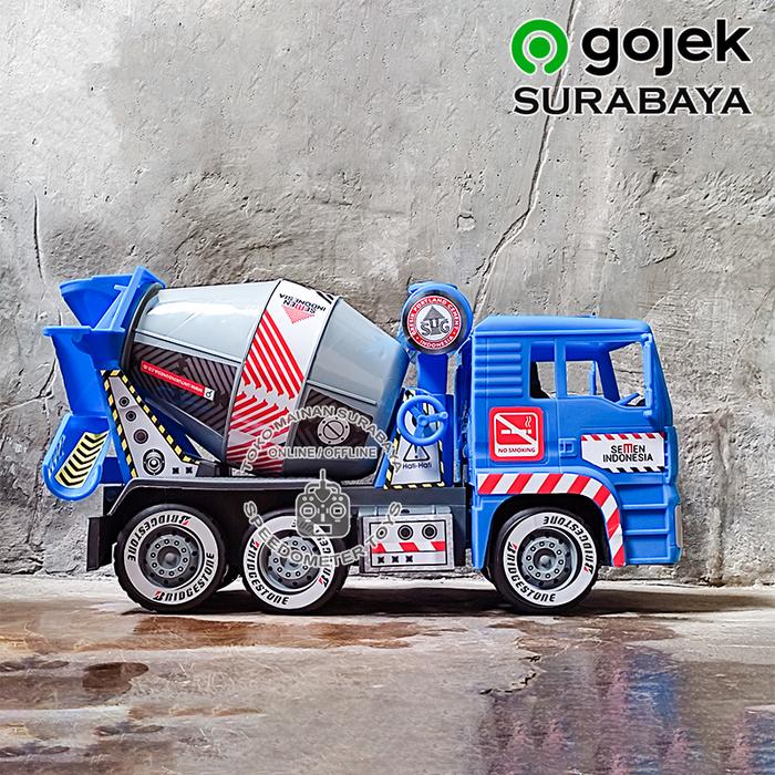 Gambar Mainan Anak Dorong Truk Molen Mixer Semen Indonesiabukan untuk dinaiki - Biru dari Speedometer Toys undefined Tokopedia
