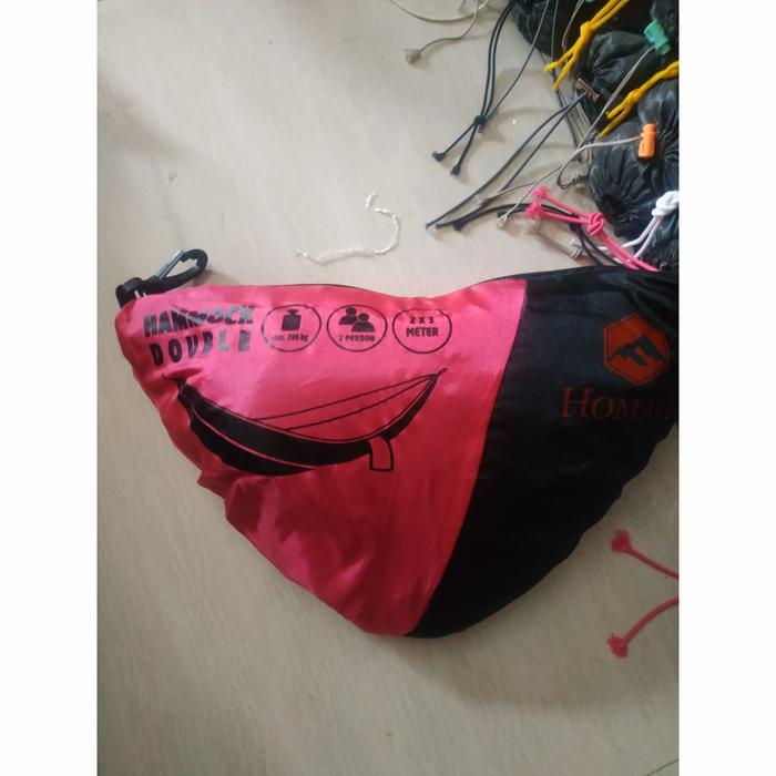 Gambar hammock 2 orang dewasa hammock ayunan double kuat tebal - Merah Muda dari KRISKA LEO SHOP undefined Tokopedia