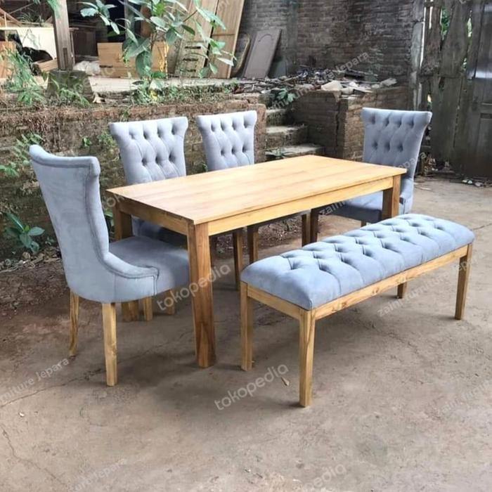 Gambar Zaini Furniture set Meja Makan Sofa Murah bahan Kayu Jati dari z Furniture jepara undefined Tokopedia