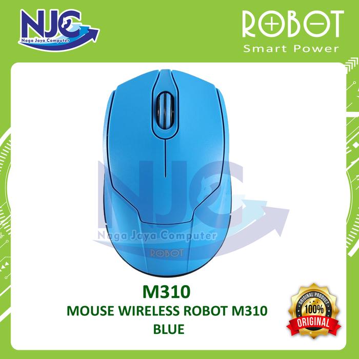 Gambar MOUSE WIRELESS ROBOT M310 SILENT 2.4 GHz Garansi Resmi 1 Tahun - Biru dari Naga Jaya Computer undefined Tokopedia