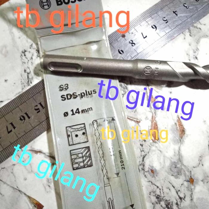 Gambar Mata bor mesin beton tembok 14mm mm hammer drill colok sds hilti bosch - 210 bosch dari tb gilang undefined Tokopedia