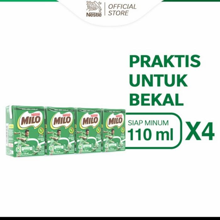 Gambar MILO UHT 180 ml dn 110 ml (1 pack isi 4 pcs) - Milo 110 ml dari serambioshop undefined Tokopedia